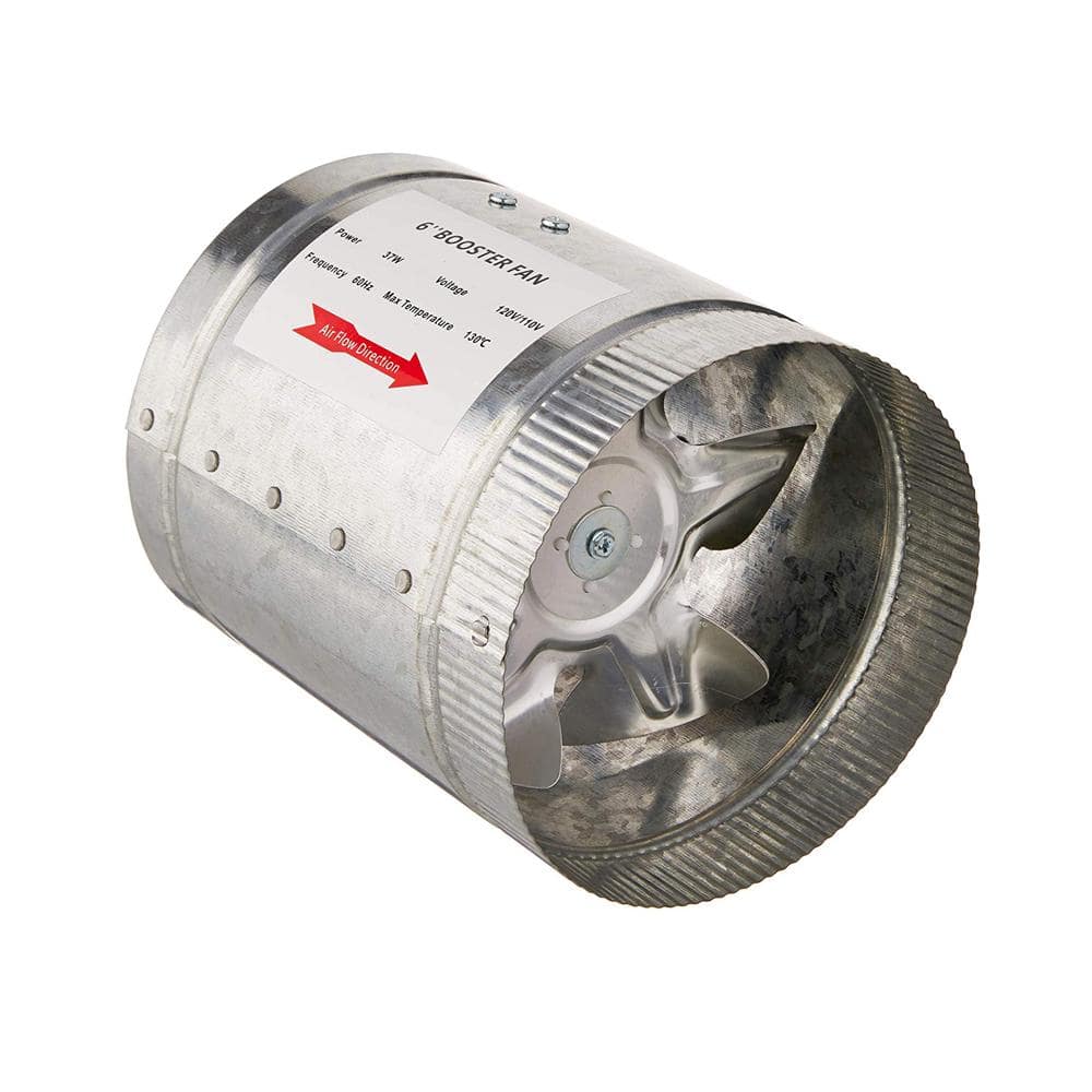 Hydro Crunch 240 CFM 6 in. Booster Fan for Indoor Garden Ventilation D940002900 - The Depot