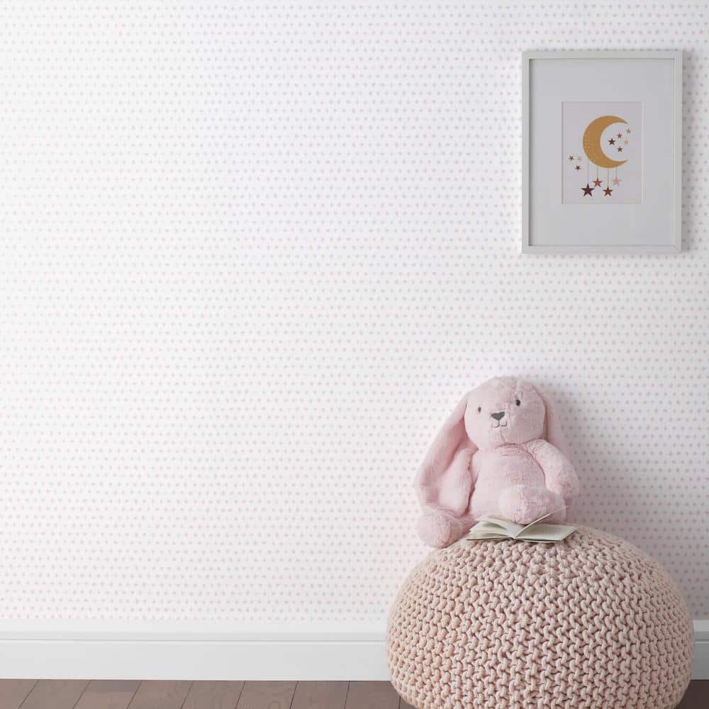 The Company Store Stars Pink Peel and Stick Removable Wallpaper Roll