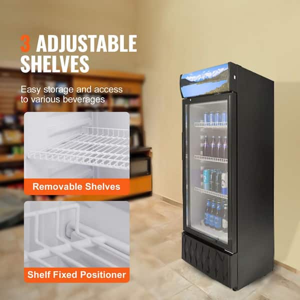 Commercial Merchandiser Refrigerator,12.29 Cu.Ft Glass Door