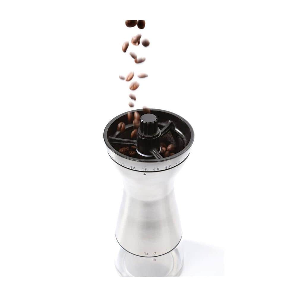 Stainless Steel Manual Coffee Grinder with Adjustable Settings