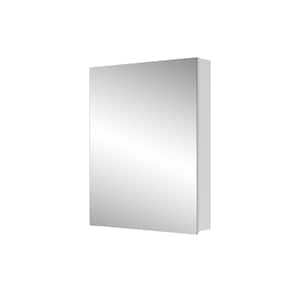 24 in. W x 30 in. H Rectangular Recessed/Surface Mount Beveled Single Mirror Bathroom Medicine Cabinet,White