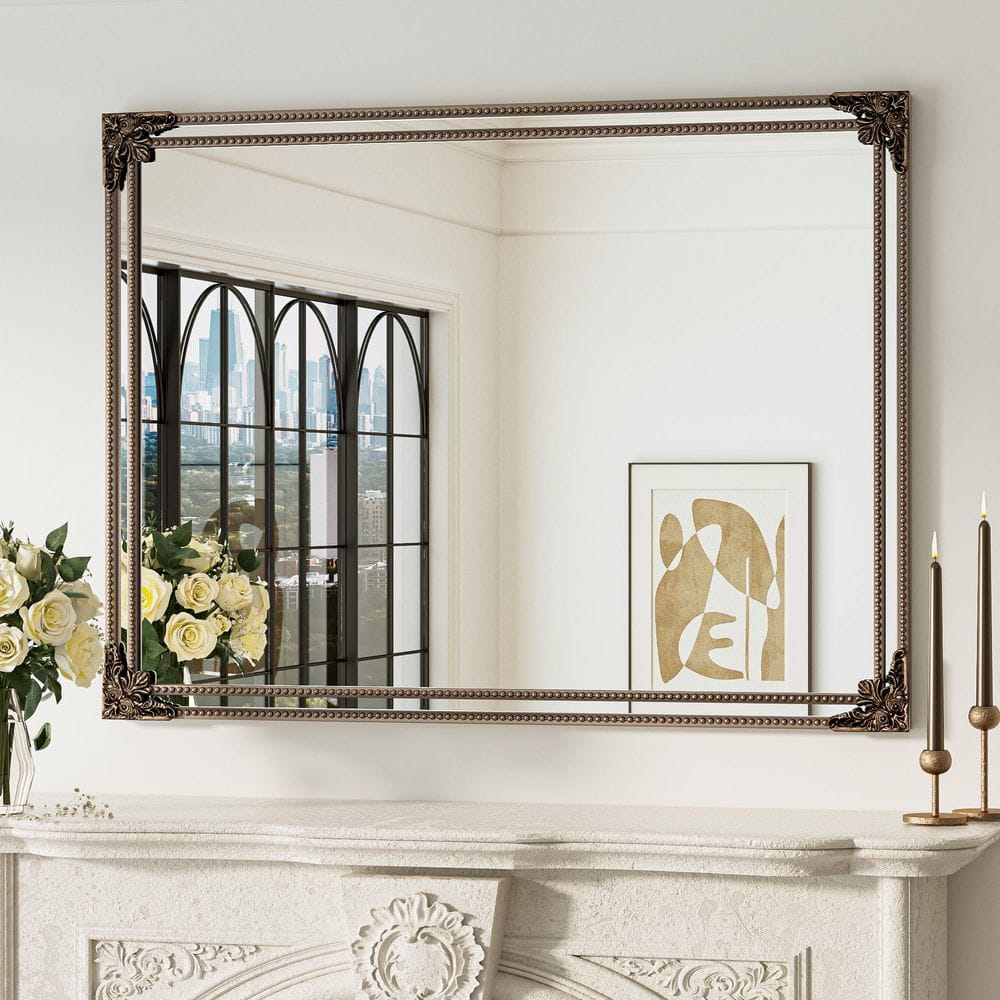 KeonJinn 40 in. H x 30 in. W Framed Rectangular Vintage Mirror