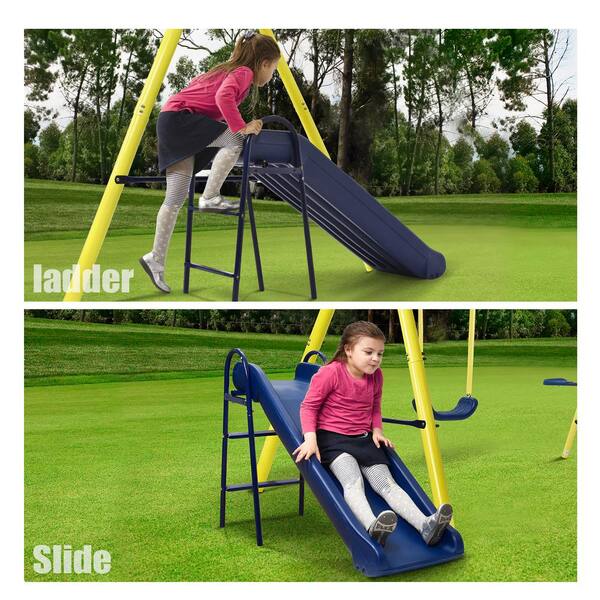 Chad Valley Chad Valley Climbing Frame with Toddler Swing and Kids Slide 
