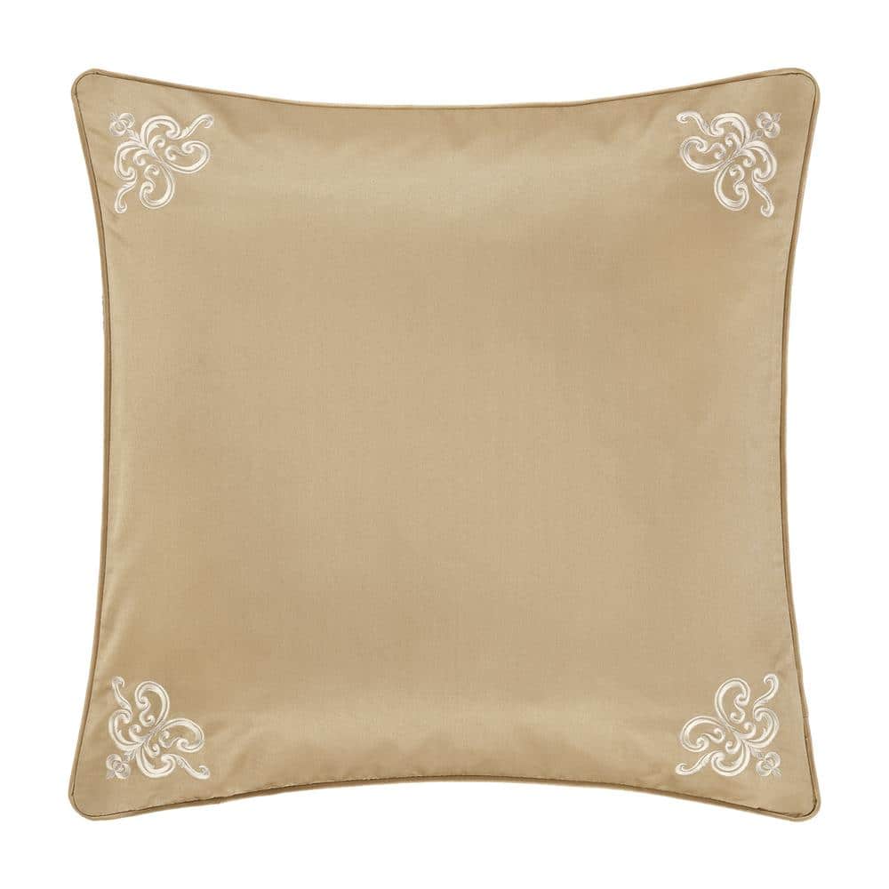 Potenza Gold Damask Polyester Euro Sham 26 in. L x 26 in. W