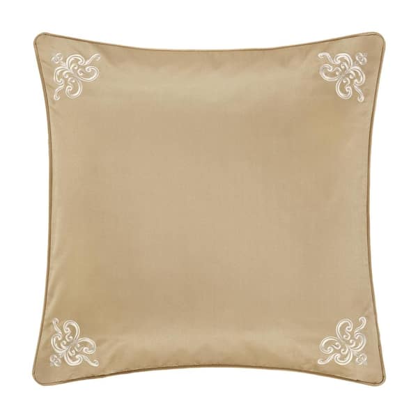 Unbranded Potenza Gold Damask Polyester Euro Sham 26 in. L x 26 in. W