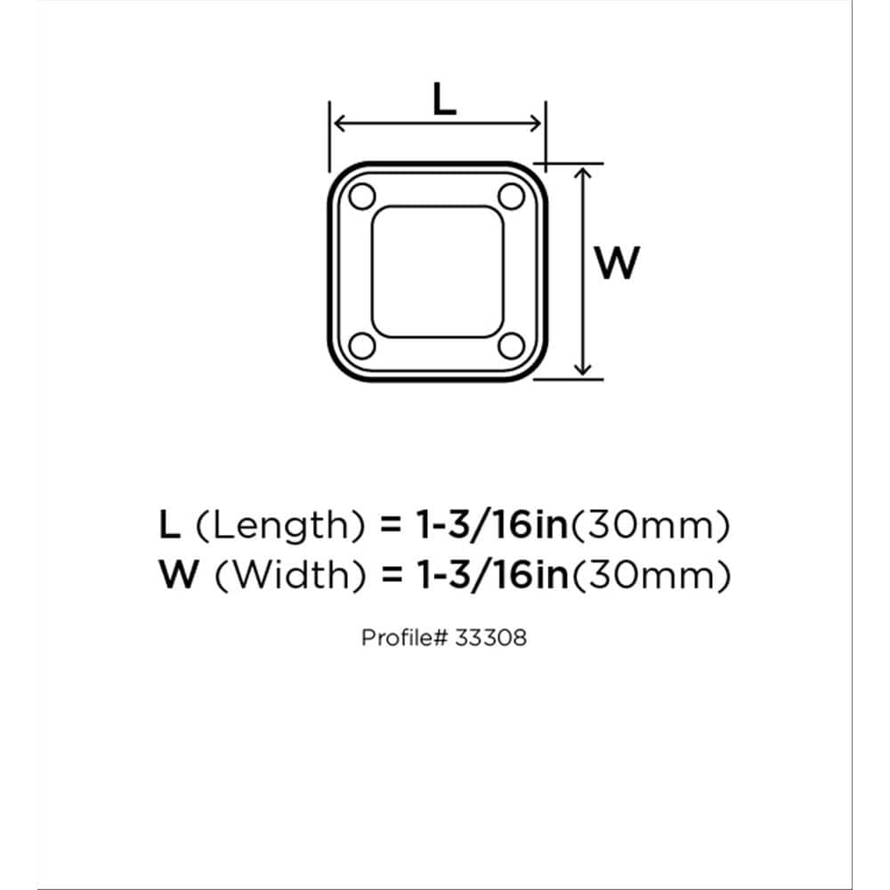 Matte Gold Square Farmhouse Cabinet Knob