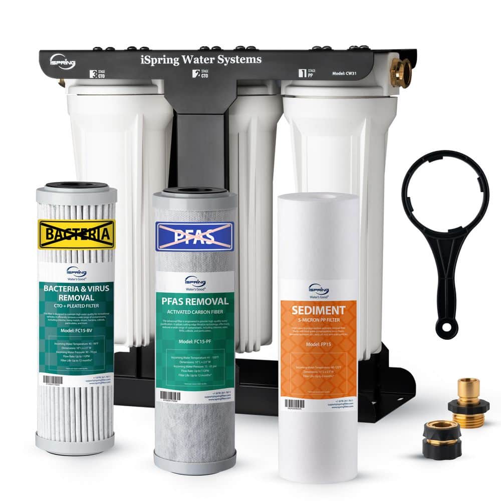 CW31-PFBV 3-Stage RV Water Filtration System for Campers, Reduces PFAS, Bacteria and Viruses, Tankless price history on PriceWatchPro