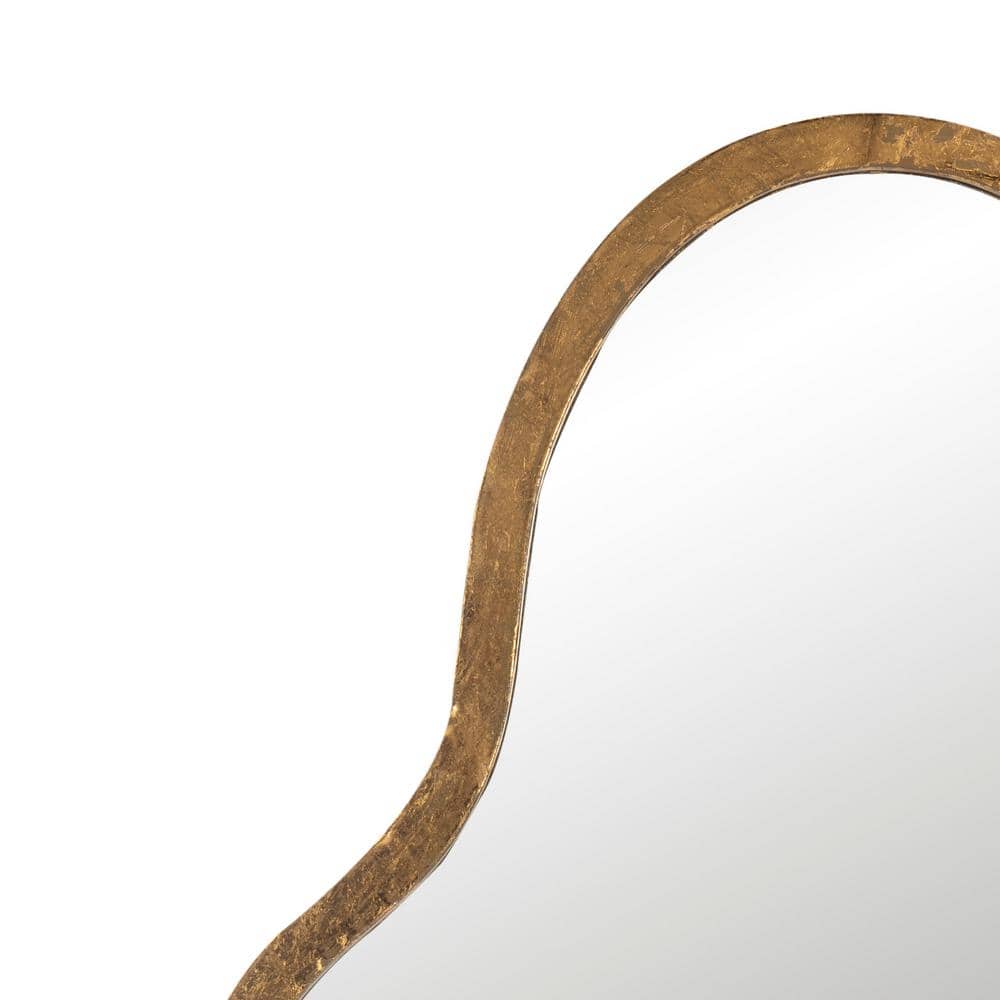 Contemporary Moroccan-Inspired Gold Rectangular Vanity Mirror