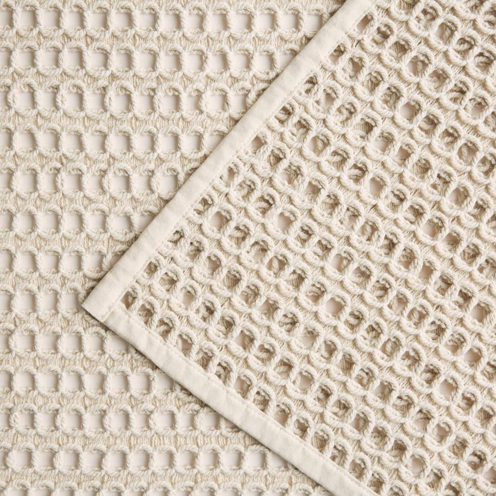 Natural Cotton Macrame Table Runner, 14"x72"
