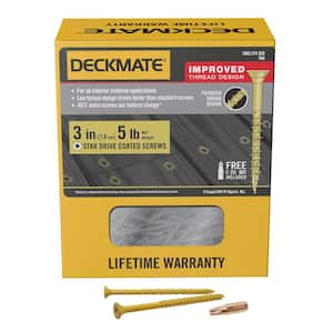 DECKMATE Marine Grade Stainless Steel #10 X 3 in. Wood Deck Screw 5lb  (Approximately 315 Pieces) 867170 - The Home Depot