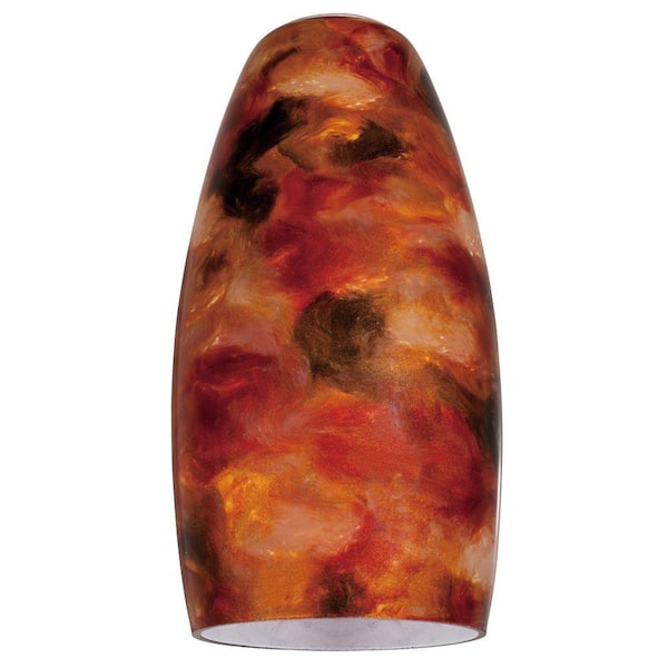 Westinghouse 8-1/2 in. Handblown Long Fire Pit Neckless Glass Shade with 2-1/4 in. Fitter and 4-1/2 in. Width