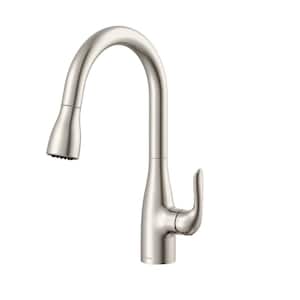 Viper Single Handle Pull Down Sprayer Kitchen Faucet with Deck Plate 1.75 GPM in Stainless Steel