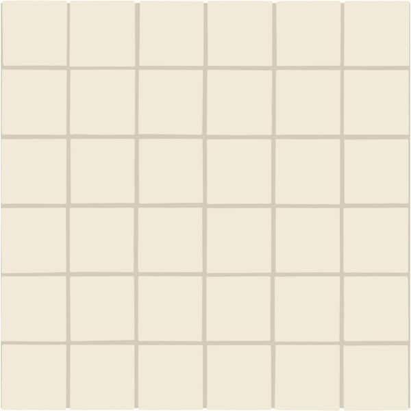 Restore Ivory 3 in. x 3 in. Matte Ceramic Mosaic Tile Sample