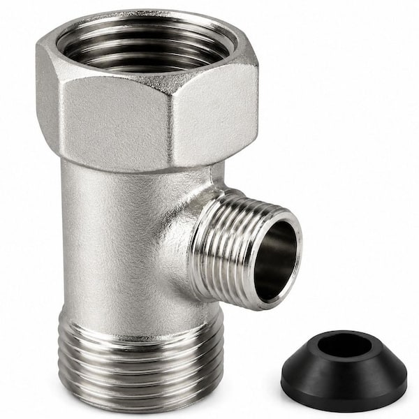 Bidet T Adapter Bidet Attachment with 3 Way Faucet Splitter 7/8 in. 3/8 in. Valve Hose Fitting for Shower Head