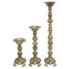 18 in. Gold Antique Vintage Metal Candlestick Pillar Candle Holder  250516-GO - The Home Depot