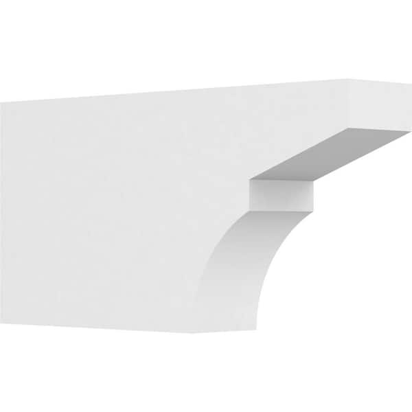 Ekena Millwork 4 in. x 10 in. x 20 in. Standard Monterey Architectural Grade PVC Rafter Tail Brace