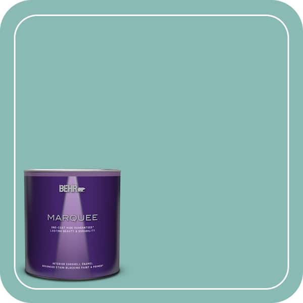 BEHR MARQUEE 1 qt. #T14-1 Ocean Liner Eggshell Enamel Interior Paint & Primer