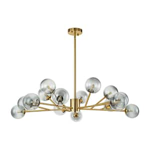 Ethan 15-Light Modern Glass Globe Bubble Chandelier