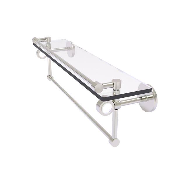 Allied Brass Clearview Satin Nickel 2-Tier Brass Wall Mount Bathroom Shelf Allied Brass Clearview Satin Nickel 2-Tier Brass Wall Mount Bathroom Shelf