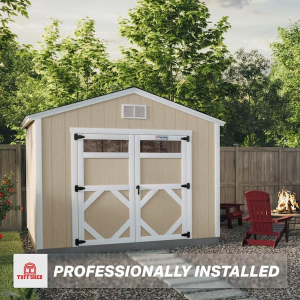 Professional Install Tahoe Series Durango 10 ft. W x 10 ft. D Wood Storage Shed 7 ft. High Sidewall (100 sq. ft.)