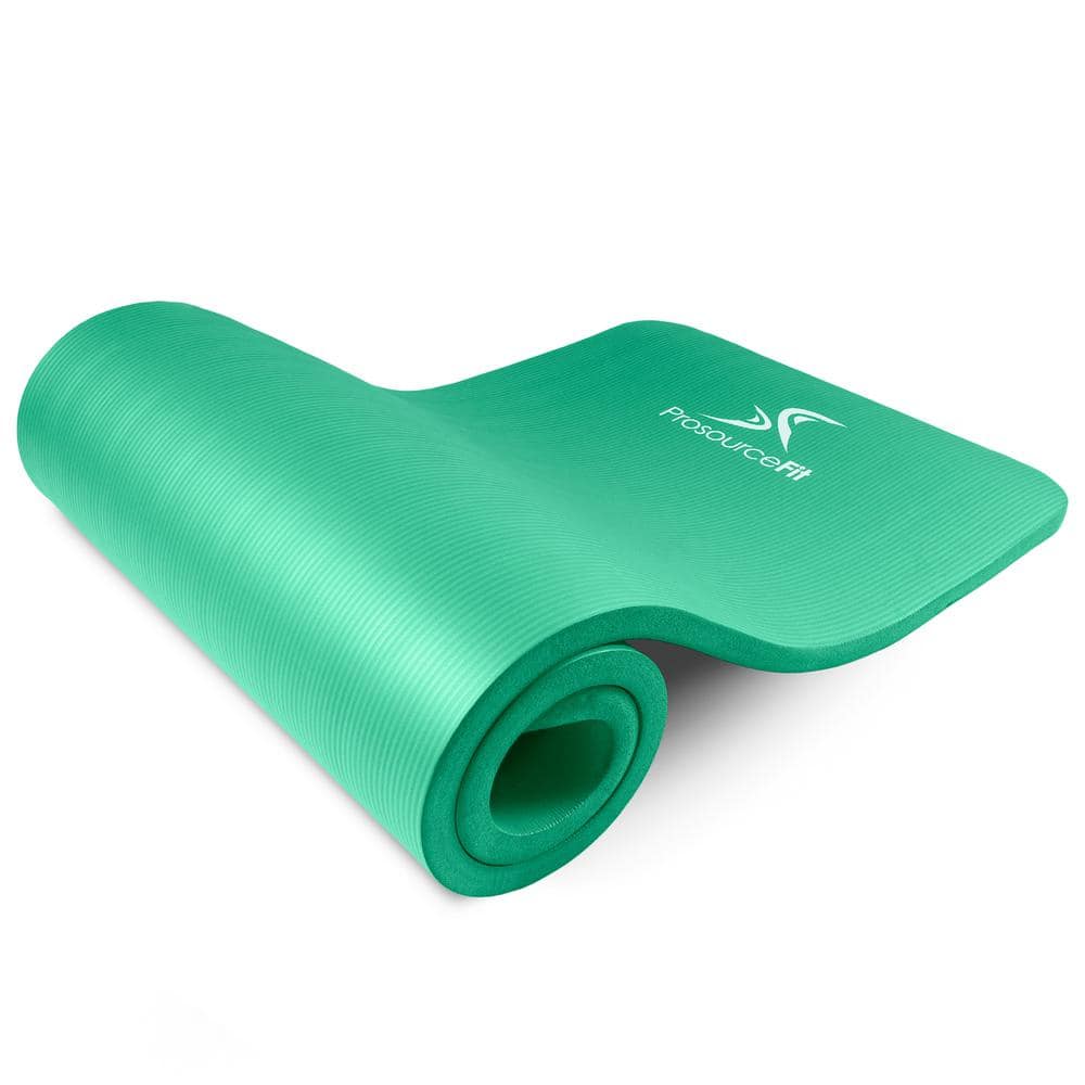 PROSOURCEFIT All Purpose Green 71 in. L x 24 in. W x 1 in. T Extra Thick  Yoga and Pilates Exercise Mat Non Slip (11.83 sq. ft.) ps-1998-etm-green -  The Home Depot