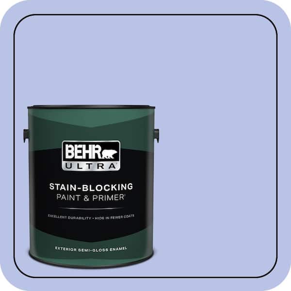 BEHR ULTRA 1 gal. #P540-3 Canterbury Bells Semi-Gloss Enamel Exterior Paint & Primer