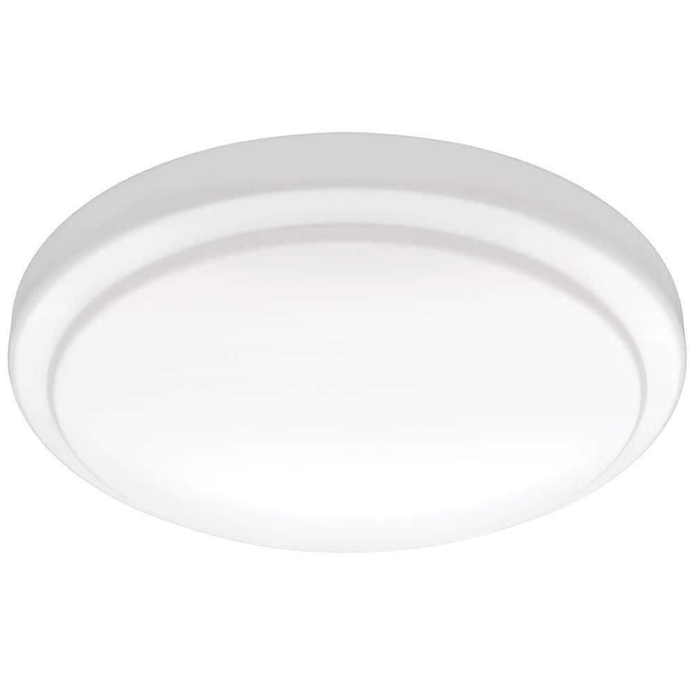 Crystal Bright 12" White Round LED Flush Mount Light, 1000 Lumens