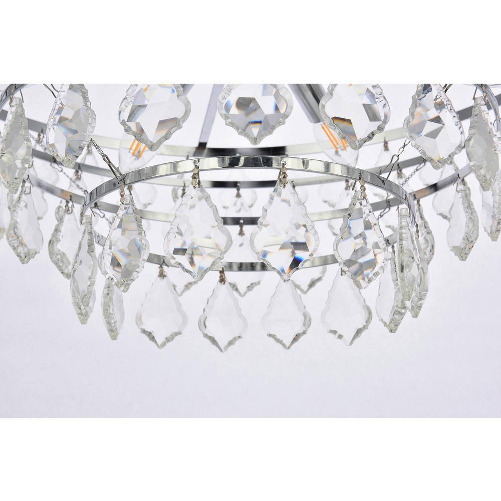 Ella 24'' Chrome Crystal Pendant Light