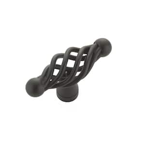 Champs-Élysees Collection 2-3/16 in. (55 mm) x 13/16 in. (20 mm) Matte Black Traditional Cabinet Knob