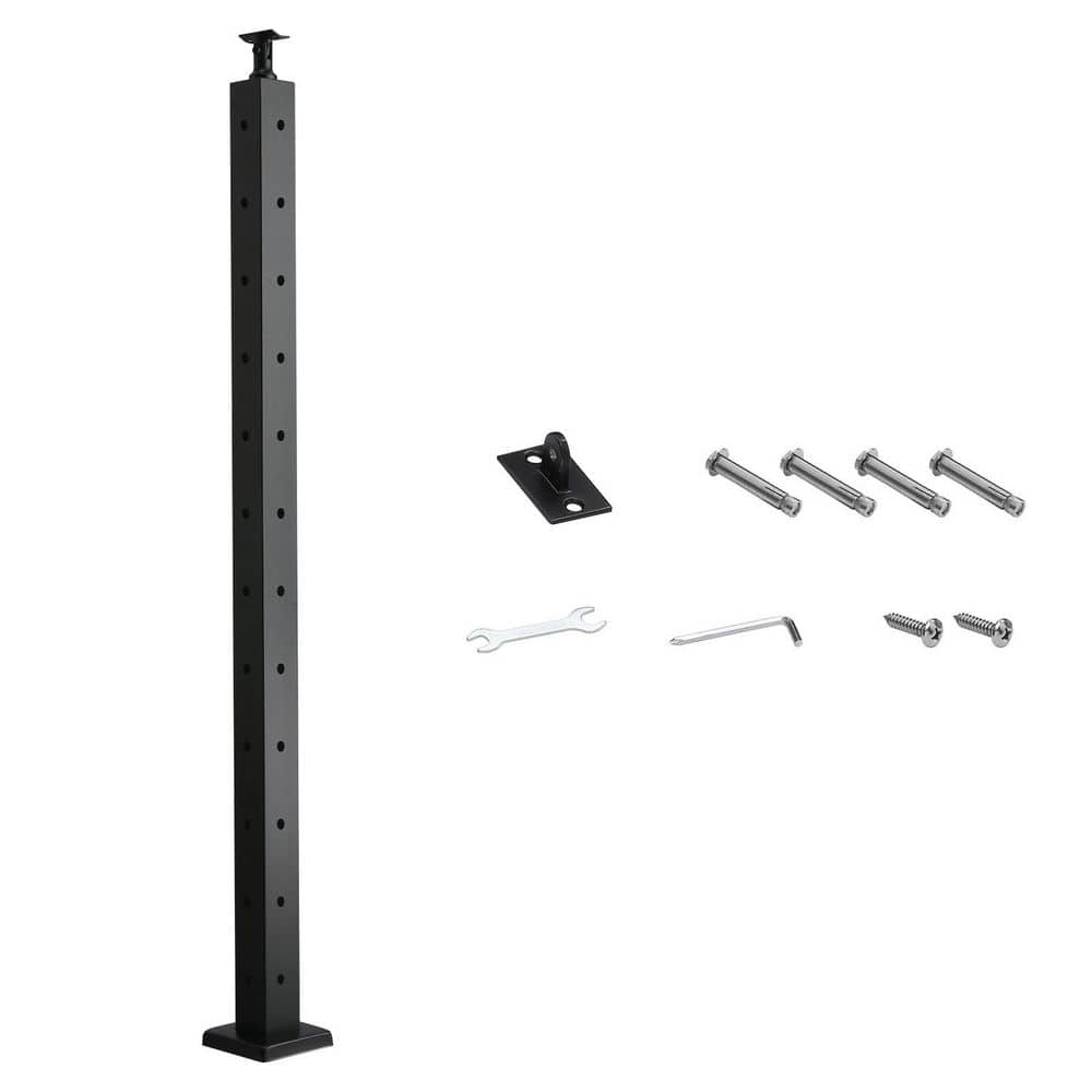 42x2x2 in.Cable Railing Post, Stainless Steel, Black,Cable for Cable Railing System, Horizontal & Curved Bracket, 1-Pack price history on PriceWatchPro