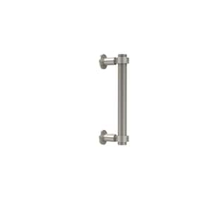 Contemporary 8 in. Back to Back Shower Door Pull in Satin Nickel