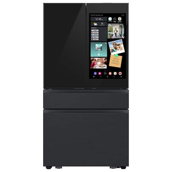 Samsung Bespoke 4 DR French Door with AI Family Hub+Counter Depth in Charcoal Glass/Black