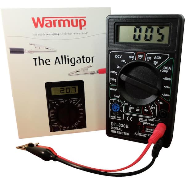WARMUP Digital Multimeter Alligator Tester for Heated Floors