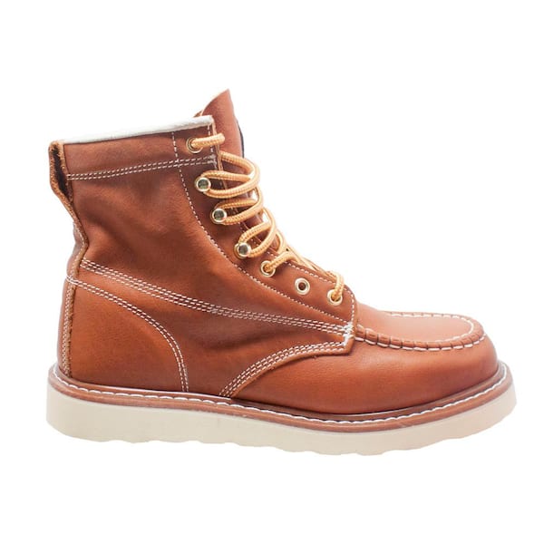 AdTec Men's 6'' Work Boots - Soft Toe - Brown Size 9.5(W)