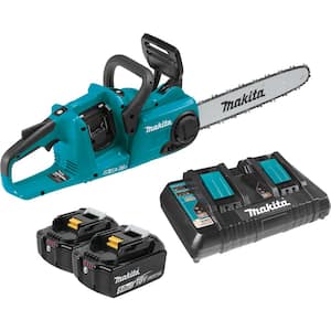 14 in. 18-Volt X2 (36-Volt) LXT Lithium-Ion Brushless Cordless Rear Handle Chain Saw Kit w/ (2) Batteries 5.0Ah, Charger