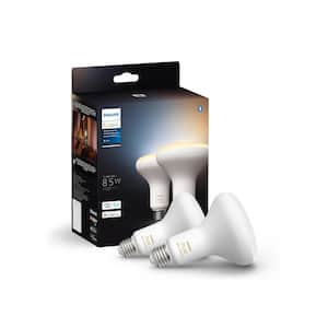 85-Watt Equivalent BR30 Smart LED Tunable White Light Bulb with Bluetooth (2-Pack)