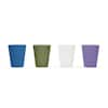 Red Rover Bamboo Cups Assorted Colors, Blue, Green, Purple, White (Set of 4)