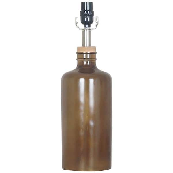 Hampton Bay Mix and Match 25 in. Smoked Glass with Cork Cap Table Lamp Base - Title 20
