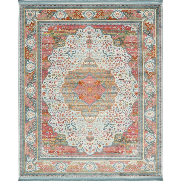 Unique Loom Baracoa Malecon Light Blue 8' 4 x 10' 0 Area Rug