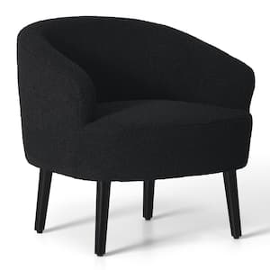 Bayville 29 in. Mid-Century Modern Barrel Club Chair in Black