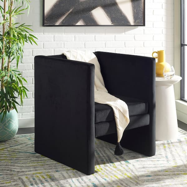 Gisle Black Velvet Arm Chair