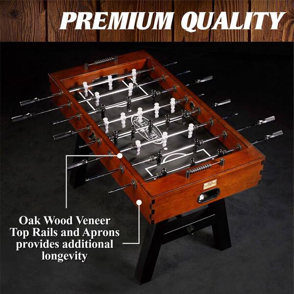 Barrington 56 Inch Foosball Table Soccer Table Includes 2 Balls Black/Brown New 