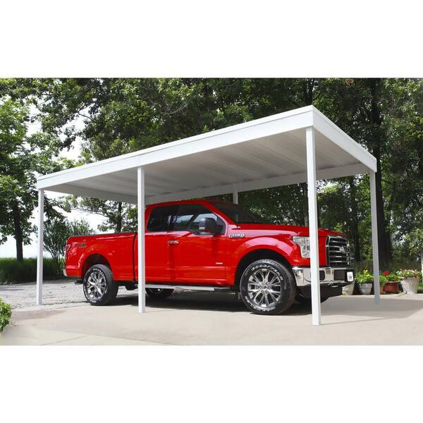 10 ft. W x 20 ft. D Vinyl-Coated Galvanized Steel Carport, Car Canopy and Shelter