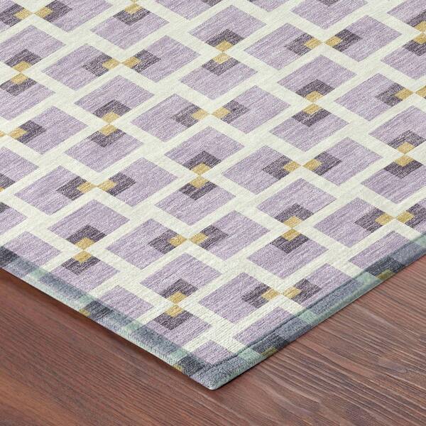 Chantille Machine Washable Indoor/Outdoor Abstract ACN2602 Lavender 10 ft. x 14 ft. Area Rug