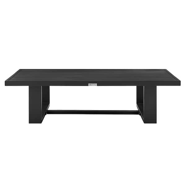 Alegria Black Rectangular Aluminum Outdoor Coffee Table