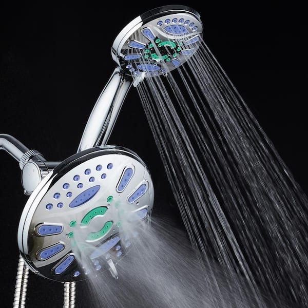 Shower Head Ultra-thin Large 3 MODE High Pressure Showerhead Water-Saving Chrome 