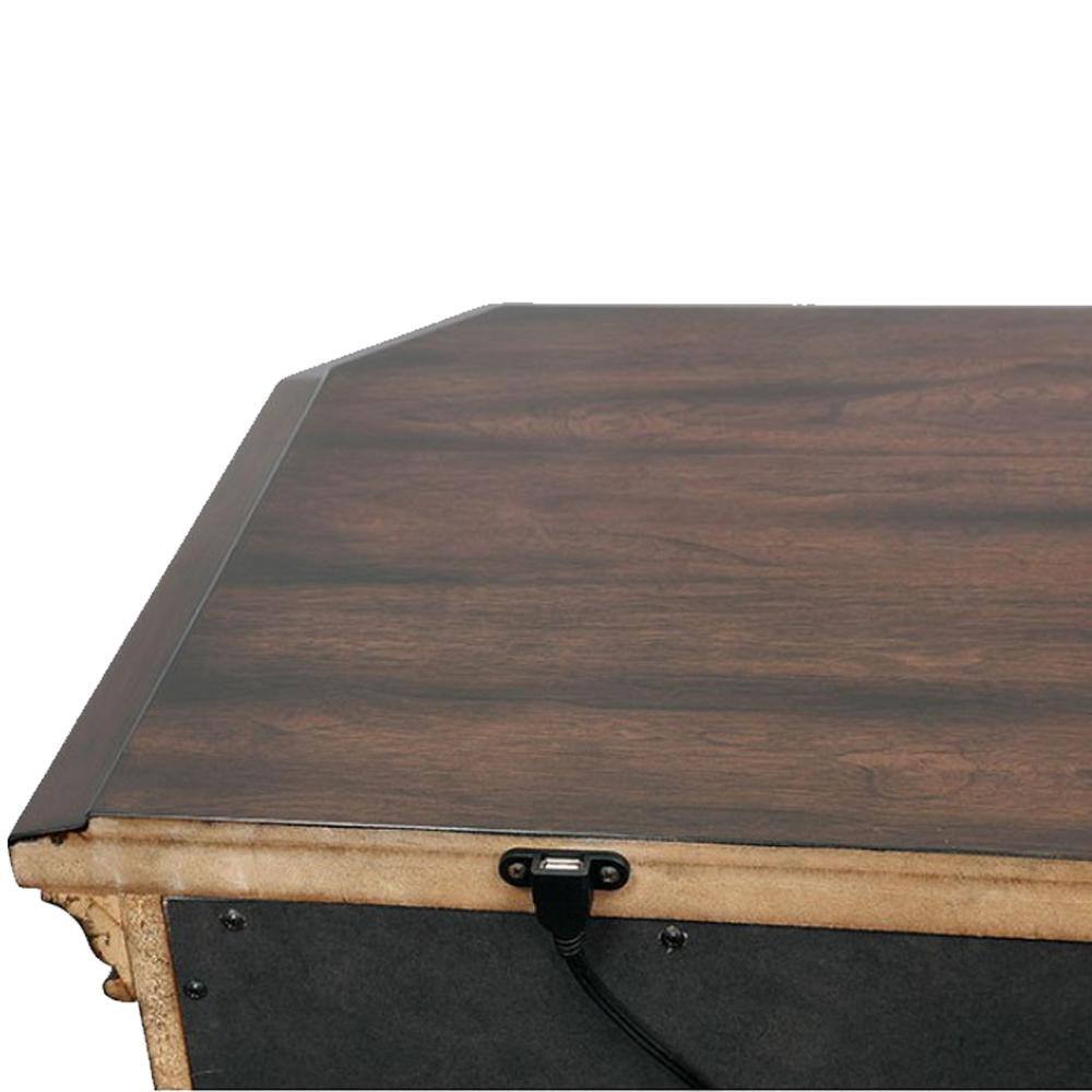 Calliope Classic Espresso 3-Drawer Nightstand with Antique Pulls