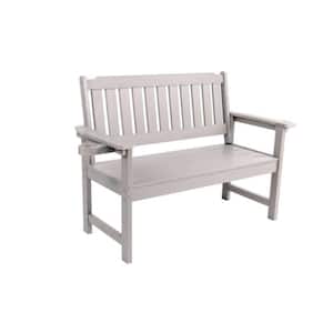 Versatile Navy Blue Metal Minimalist Outdoor Bench with Sharp