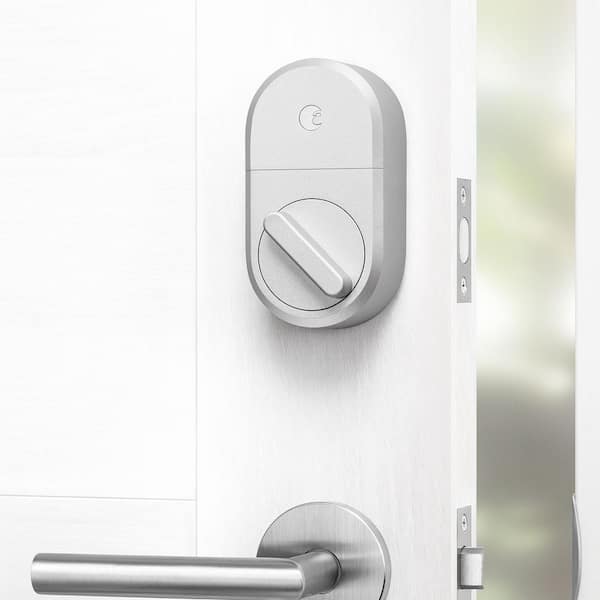 August Home, Wi-Fi Smart Lock (4th Generation)– Fits Your Existing Deadbolt  in Minutes, Silver