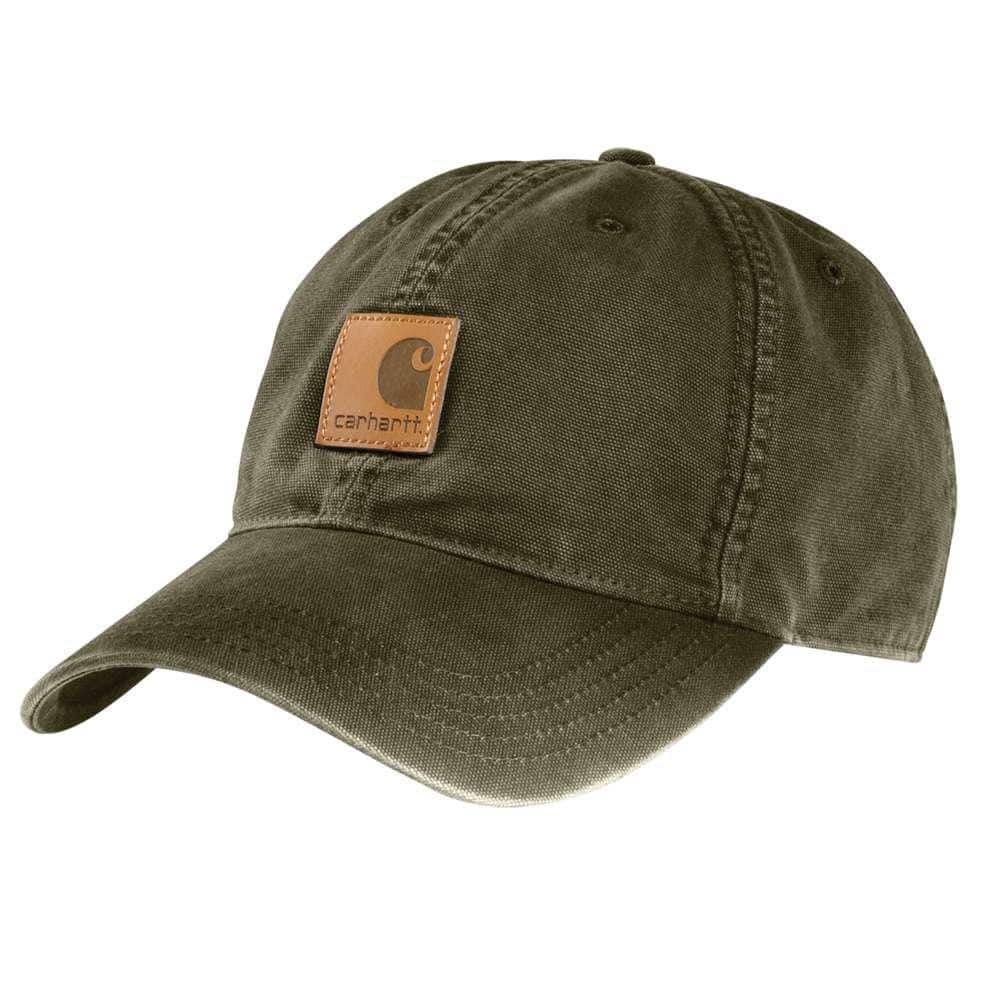 Carhartt Men's OFA Army Green Cotton Cap Headwear 100289-301